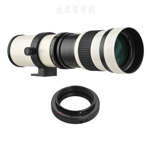 Camera MF Super Telephoto Zoom Lens F/8.3-16 420-800mm T Mount with Adapter Ring for Canon EF-Mount Cameras EOS 80D 77D 70D 60D