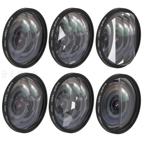 KnightX Prism Filter 49-77mm 52mm 58mm Rotating Changeable CPL Half FX Split Diopter Special Effects Photography Accessories