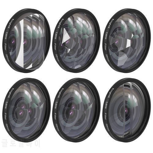 KnightX 58mm Prism Filter 52mm 77mm Rotating Changeable CPL ND Half FX Split Diopter Special Effects Photography Accessories