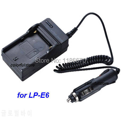 LP-E6 LPE6 Battery / Car Charger AC Power Adapter Plug for Canon EOS 70D 60D 7D 6D 5D Mark II III 5D2 5D3 5DII 5DIII DSLR Camera