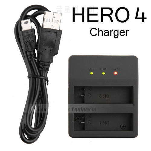 For GoPro Hero 4 AHDBT-401 Dual Battery Charger SmartPhone POWER BANK USB Charger Camera Accessories