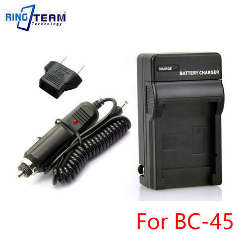 Replacement BC-45 Battery Charger and DC Car Adapter (2 Items in a Lot) Compatible EN-EL10 Li-40B Li-42B NP-45 KLIC-7006 D-Li63