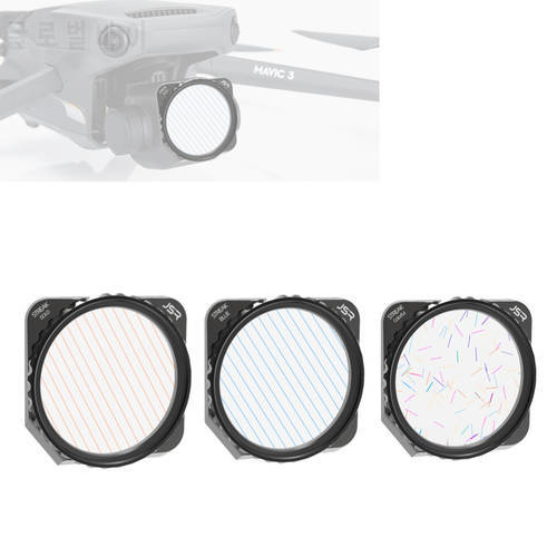 Glass Streak Blue Golden Colorful Lens Filter Cinematic Flares Ray Light Protector for DJI Mavic 3 Drone Camera Mavic3