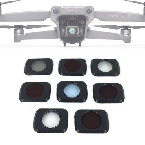 Glass Star + Night + ND8 + ND16 + ND8PL + ND16/PL + UV + CPL Lens Filter Kit for DJI Mavic Air 2 Drone Gimbal Air2 Accessories