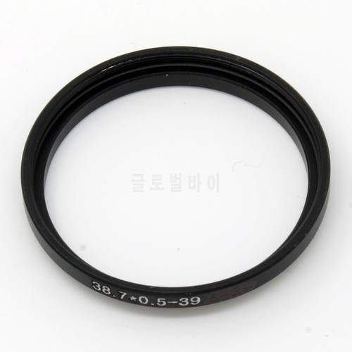 38.7-39 Step Up Filter Ring 38.7mm x0.5 Male to 39mm x0.5 Female Lens adapter