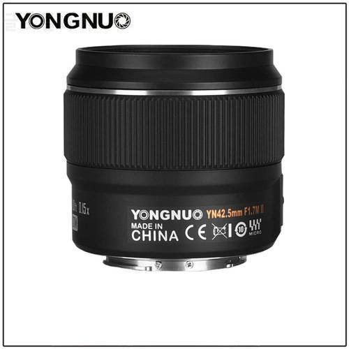 YONGNUO YN42.5mm F1.7M II M4/3 Medium Telephoto Prime Lens Large Aperture for Olympus E-PL9 E-PL10 PEN-F Panasonic GF-8 GF-9