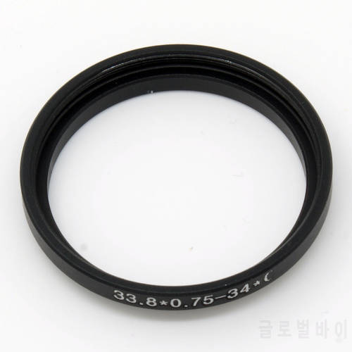 33.8-34 Step Up Filter Ring 33.8mm x0.75 Male to 34mm x0.5 Female Lens adapter