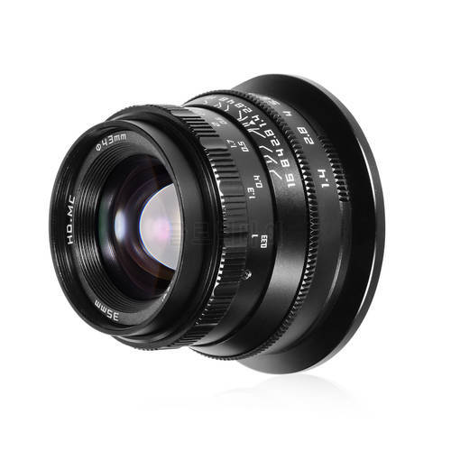Camera Lens 35mm F1.4 Manual Focus Full Frame Large Aperture Lens Replacement Canon EOS R/RP/R5/R6 Camera Studio Video