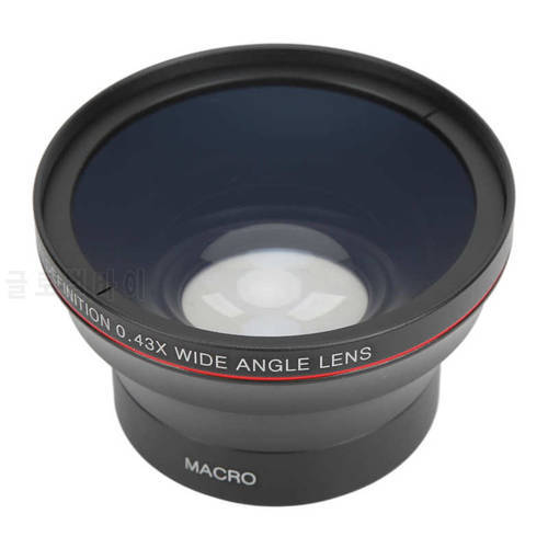 Wide Angle Lens 0.43X Wide Angle Macro Lens for Landscape Photography