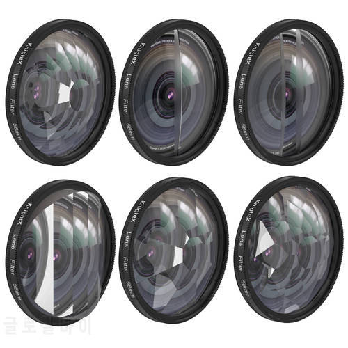 KnightX 49mm 52mm 58mm 67mm 77mm Glass Prism lens Filter SLR Camera Filter Photography Vedio Camera Accessories Kaleidoscope