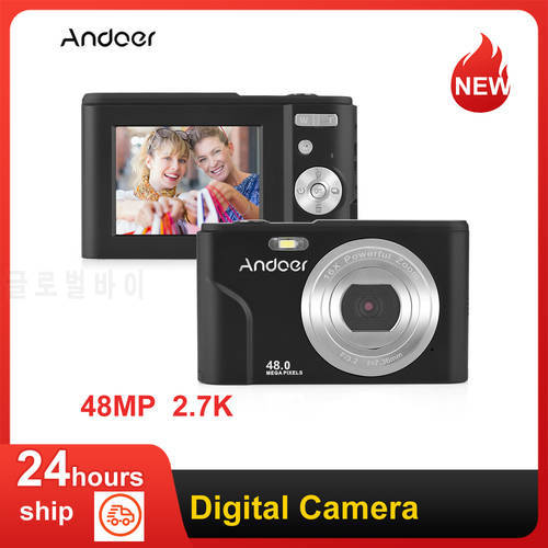 Andoer Digital Camera 48MP 2.7K 2.88-inch IPS Screen 16X Zoom Auto Focus Self-Timer for Photo Video Face Detection Anti-shaking