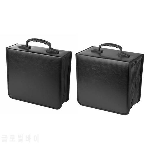 Portable Zipper PU Leather CD DVD Wallet Holder Bag Album 400/520 Discs Large Capacity Multifunctional Storage Organizer