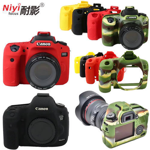 DSLR Accessories Soft Body Cover Rubber Silicone Case Protective Camera Skin Bag For Canon EOS 60D 70D 77D 90D 5DM3 5D Mark III