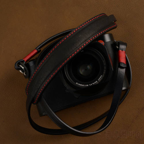 For Mirrorless Digital Camera Leica Canon Fuji Nikon Olympus Pentax Sony DSLR handwork cowhide Camera Shoulder Neck Strap Belt
