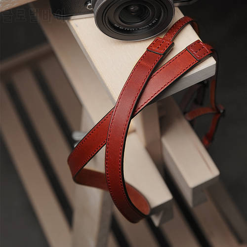 Camera Shoulder Sling Belt Fine section(adjustable shoulder strap) Handmade Genuine Leather Camera Strap