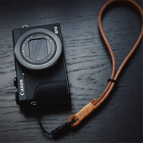 For Ricoh GR3 GR2 Canon G7X Handmade Leather Camera Wrist Hand Strap