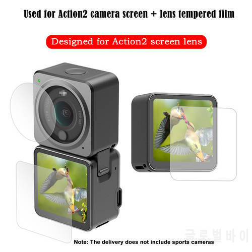 Camera Lens Tempered Glass Screen Protector Film For DJI OSMO Action 2 Anti-fingerprint Water Proof Action Camera Accessories