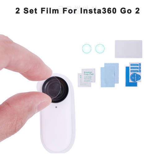 Sunnylife 2 Sets HD Tempered Glass Film Lens Protector Scratch-proof Accessories For Insta360 GO 2 Camera Accessories