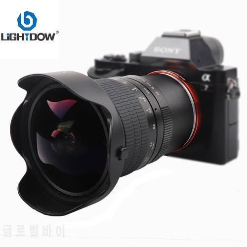 Lightdow 8mm F3.0 Manual Fisheye Lens for Mirrorless Cameras Sony E mount Cameras A6500 A6300 A6000 A5000 NEX3 NEX 5