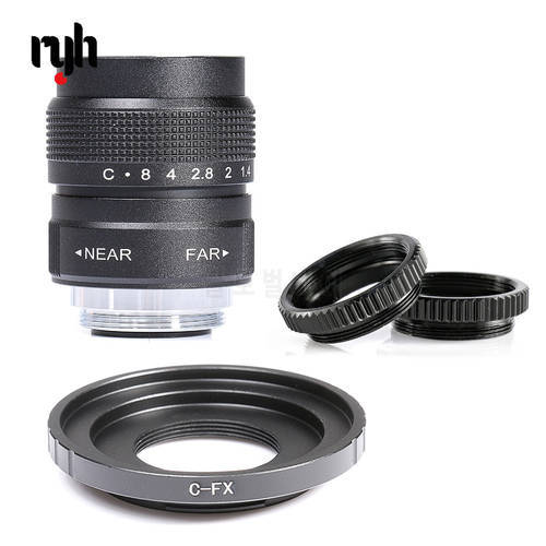25mm F1.4 CCTV camera lens C-FX Mount Ring for Fuji Fujifilm X-A2 X-A1 X-T1 X-T2 X-T10 X-E1 X-E2 X-1M X-Pro1 X-Pro2 X