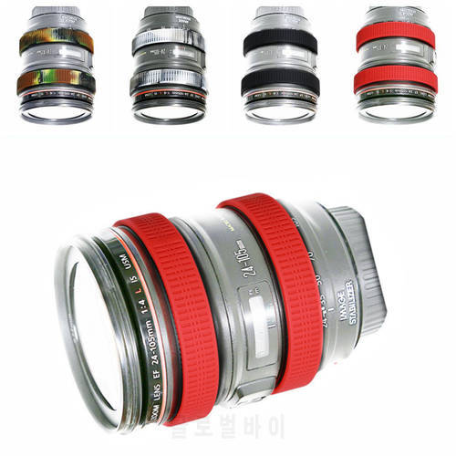 For Canon EF 24-105mm f/4L IS USM Silicone Focus Ring + Zoom Ring Rubber Band Protector