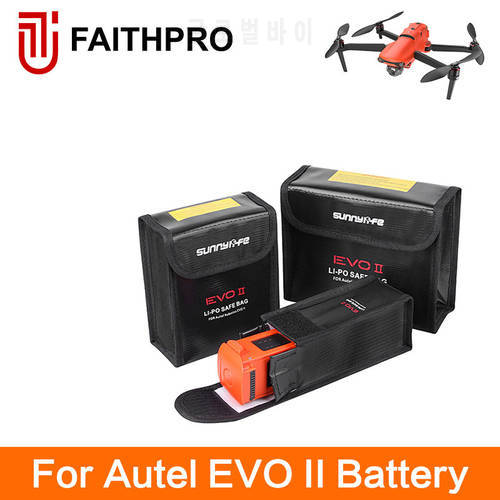 Autel EVO II Drone Portable LiPo Battery Safety Storage Bag Heat Resistant Fire Resistant Storage 1/2/3 Battery Accessories