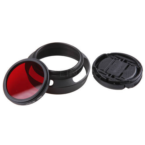 3IN1 Metal Camera Lens Hood Lens Filter Lens Cap for Canon Nikon Sony Fujifilm Panasonic 37,40.5,43,46,49,52,55,58,62,67,72,77mm