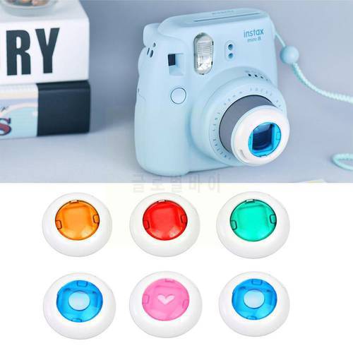 4/6pcs Colorful Camcorder Close-up Colored Lens For Fujifilm Instax Mini 8 8 + 7 S Kt Instant Film Cameras V4r1