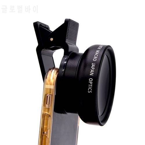 Wide Angle Lens 0.45X & 10X Macro Lenses Clip on Cell Phone Camera Kit for iPhone X 8 7 6 Plus, iPad Tablet, Samsung, Huawei