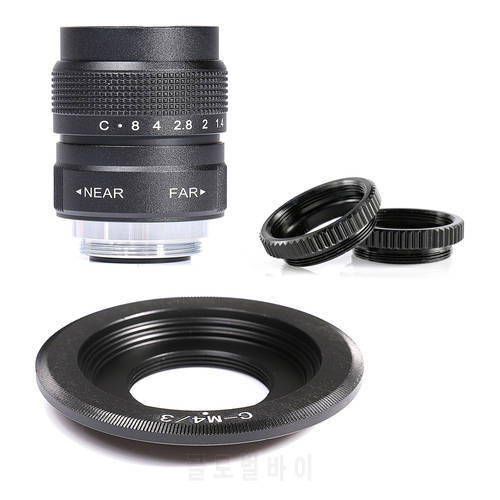 Fujian 25mm f/1.4 APS-C CCTV Lens+adapter ring+2 Macro Ring for P anasonic/O lympus Micro4/3 M4/3 Mirroless Camera