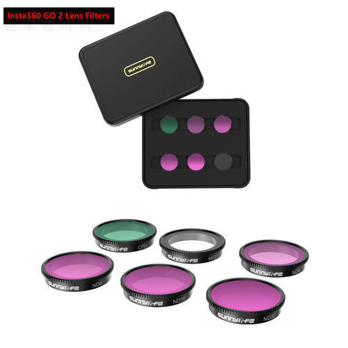 Camera Filters Round Action Camera Accessories Lens Filters for Insta360 GO 2 Lens Combo Filters Polarizers CPL MCUV ND4 8 16 32