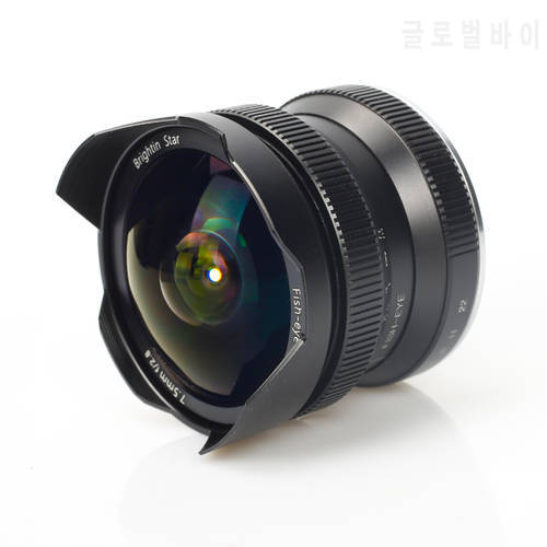 Brightin Star 7.5mm F2.8 fisheye Angle Manual Focus Prime Lens for Canon EF-M Sony E Fujifilm Fuji X FX M4/3 Mount Mirrorless