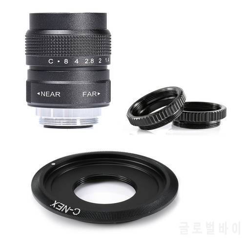 Fujian 25mm f/1.4 APS-C CCTV Lens+adapter ring+2 Macro Ring for SONY NEX Mirroless Camera A5300/A6000/A6300/A7/A7II/A9