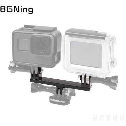 Aluminum Alloy Dual Bracket Bidirectional Adapter LED Video Light Holder Stand for Insta360 ONE R for GOPRO 10 9 8 for Action 2