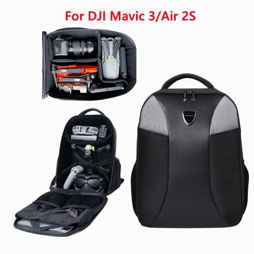 2022 New DIY Custom Multifunctional FPV Drone Crossover Backpack Black Large Capacity Backpack for DJI Mavic 3/Air 2S
