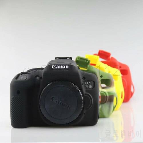 Silicone Camera Cover Soft Rubber Shoulder DSLR Camera Bags for Canon 750D DSLR Camera