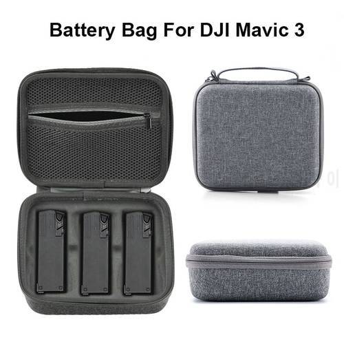 3pcs Batteies Storage Bag for DJI Mavic 3 Drone Battery Travel Shockproof Carrying Case Handbag for DJI Mavic 3 Accessories