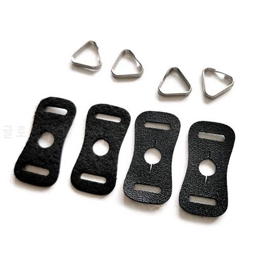 J0PB 2Pcs Universal Lug Ring Camera Strap Triangle Split Ring Leather Protector Cover Pads Camera Photo Accessories