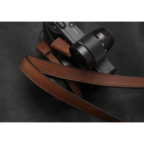 Handmade Genuine Leather Camera Strap Camera Shoulder Sling Belt Lanyard fixed