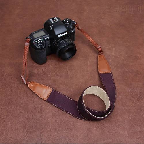 Universal Camera Strap Neck Shoulder Carrying Cotton Cloth General Adjustable Belt Jean Cow Leather