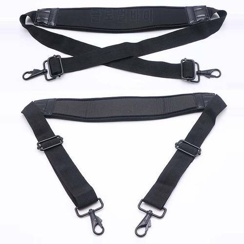 Black Adjustable Shoulder Bag Strap with Double Hooks for Canon Nikon Laptop Computer Camera Stabilizer Bag