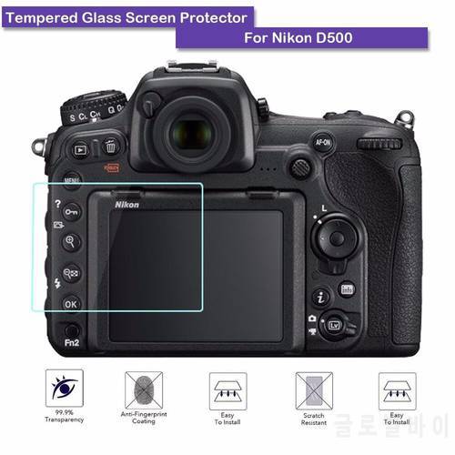 9H Tempered Glass LCD Screen Protector Shield Real Glass Film for Nikon DSLR D500 Camera Accessories