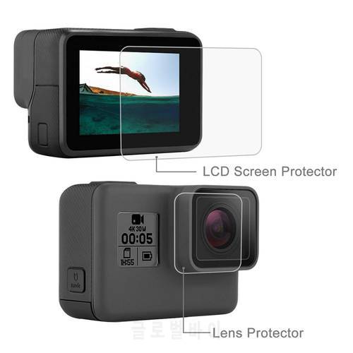 For GoPro HERO7 Black Silver White Lens HD Screen Protector LCD Display Tempered Glass Film for Hero6 Hero5