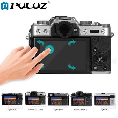 PULUZ Dustproof HD 9H 0.3mm Tempered LCD Screen Protector for Fujifilm X-70/T10/T20/T1/T2/A3 Digital Camera Toughened Glass Film