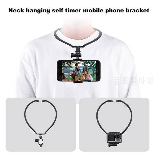 Neck Hanging Mobile Phone Bracket for First Person View for 5.7-8.5cm Wide Smartphone/Panoramic Camera/Action Camera Self Timer