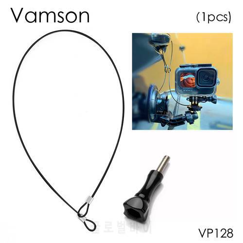 Vamson 60M Safety Strap Stainless Steel Tether Lanyard Wrist Hand for Gopro Hero 10 9 8 7 for insta360 Action Camera Accessories