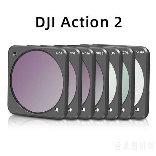 Aluminum Alloy Magnetic Filter UV CPL ND4 ND8 ND22 ND32 Starlight Set Lens Accessories For DJI OSMO Action 2 Sports Camera F3744