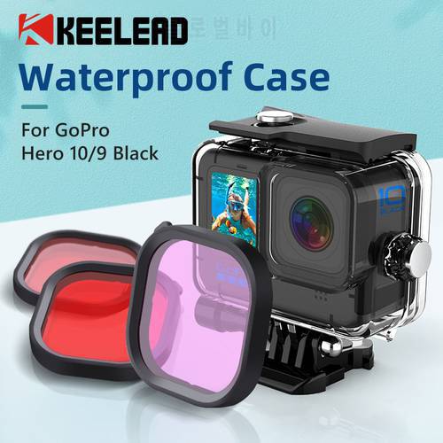 Waterproof Case for GoPro Hero 10 9 Black Underwater 60M Diving Protective Housing Shell for Go Pro 10 Action Camera Accessories