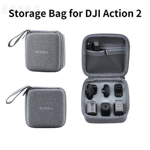 Storage Bag for DJI Action 2 Sports Camera Small Shockproof Portable Protection Carrying Case for DJI Action 2 Accessories