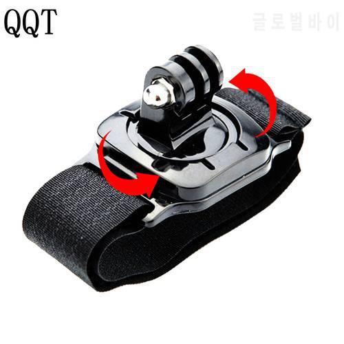 QQT for GoPro Accessories Sport Camera Wristband Mount with 360 Degree Rotation for GoPro Hero9 8 7 6 5 4 3+ Black for xiaomi yi